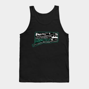 Connecticut Norwalk cute map New Haven Enfield Willington Putnam Stamford Bridgeport Tank Top